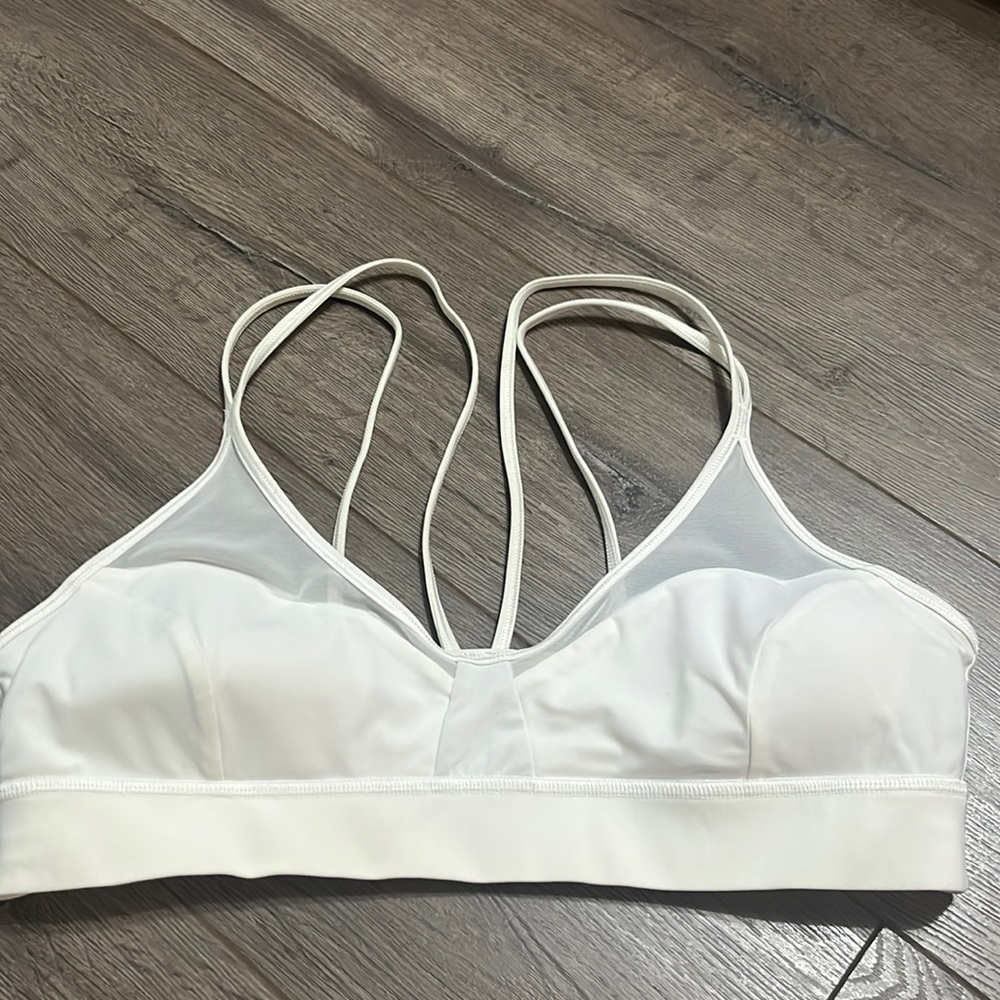 lululemon athletica White Strappy Crop Sports Bra